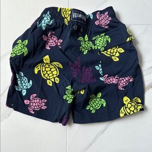 Colorful Turtle Print Swim Shorts